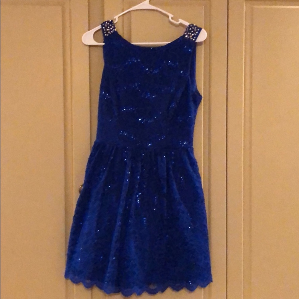 Royal blue cocktail dress
